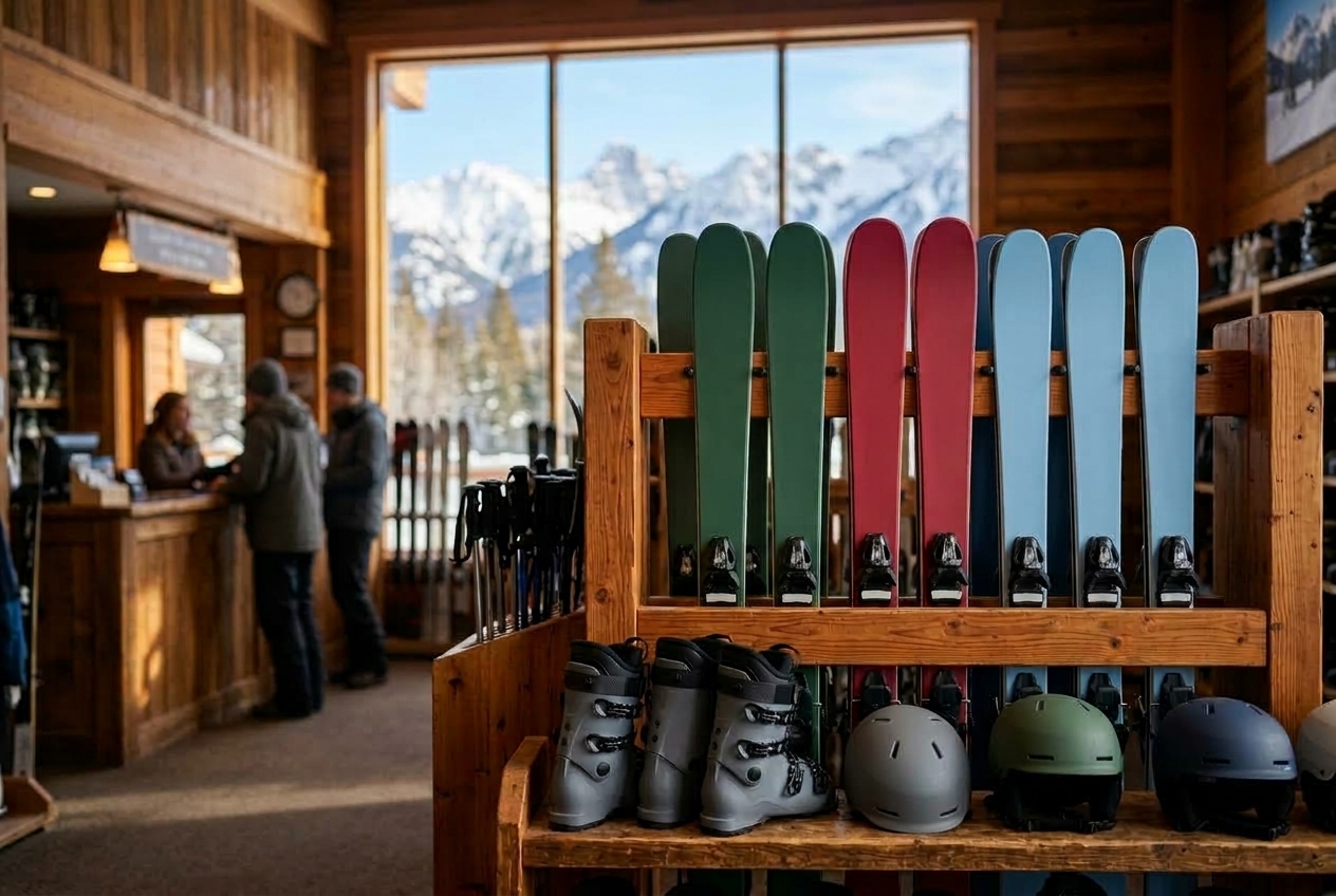 Verleih Tage · Ski-Set mit Helm