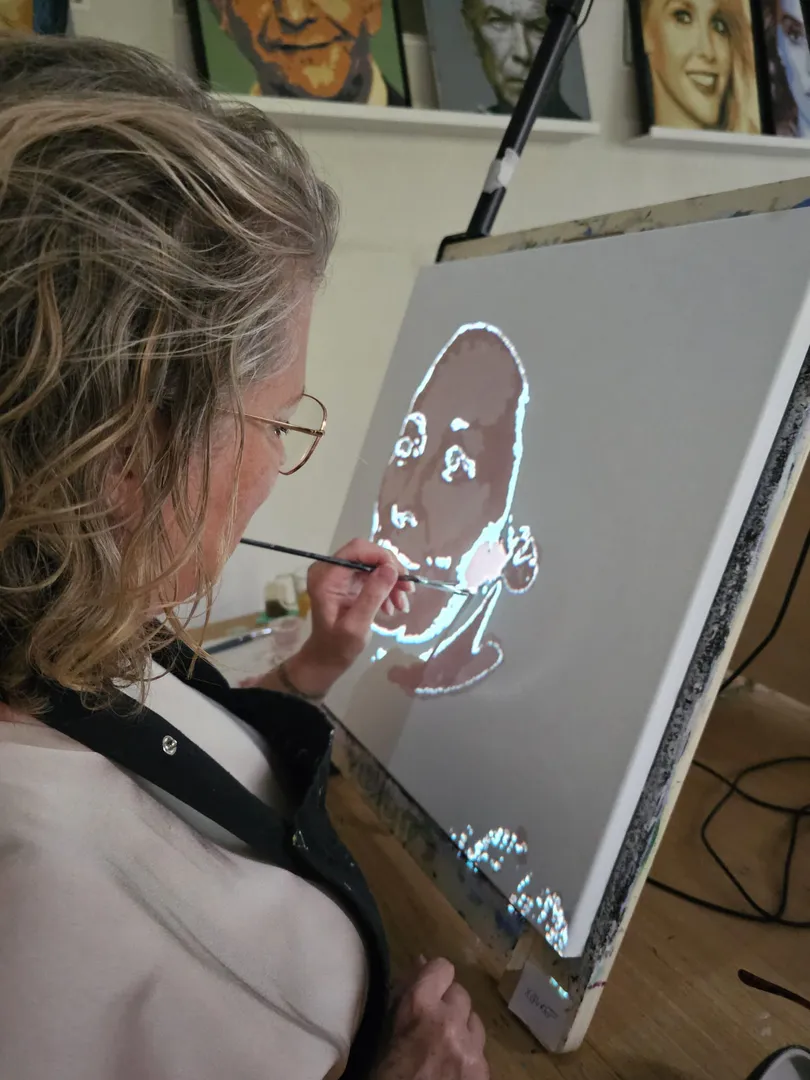 Schilderen met projector (portret, huisdier of echo)