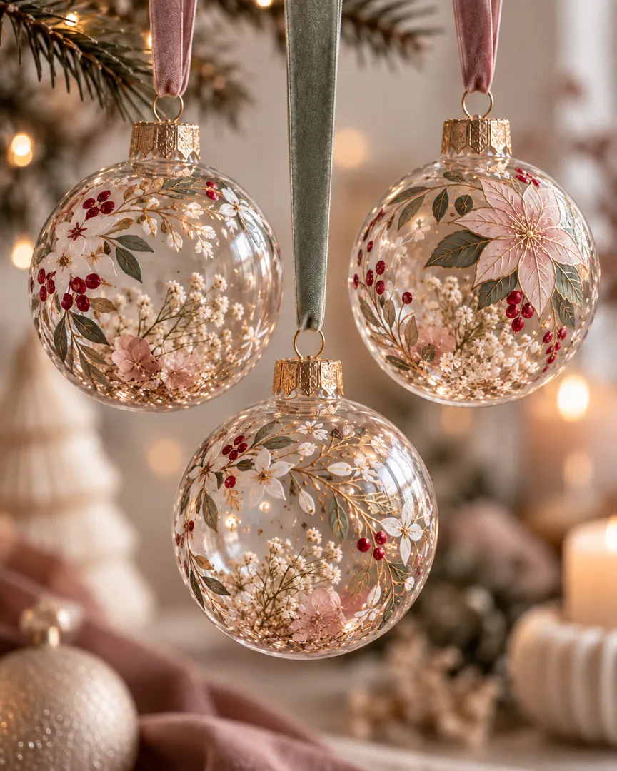 3er Set Weihnachtskugeln gestalten