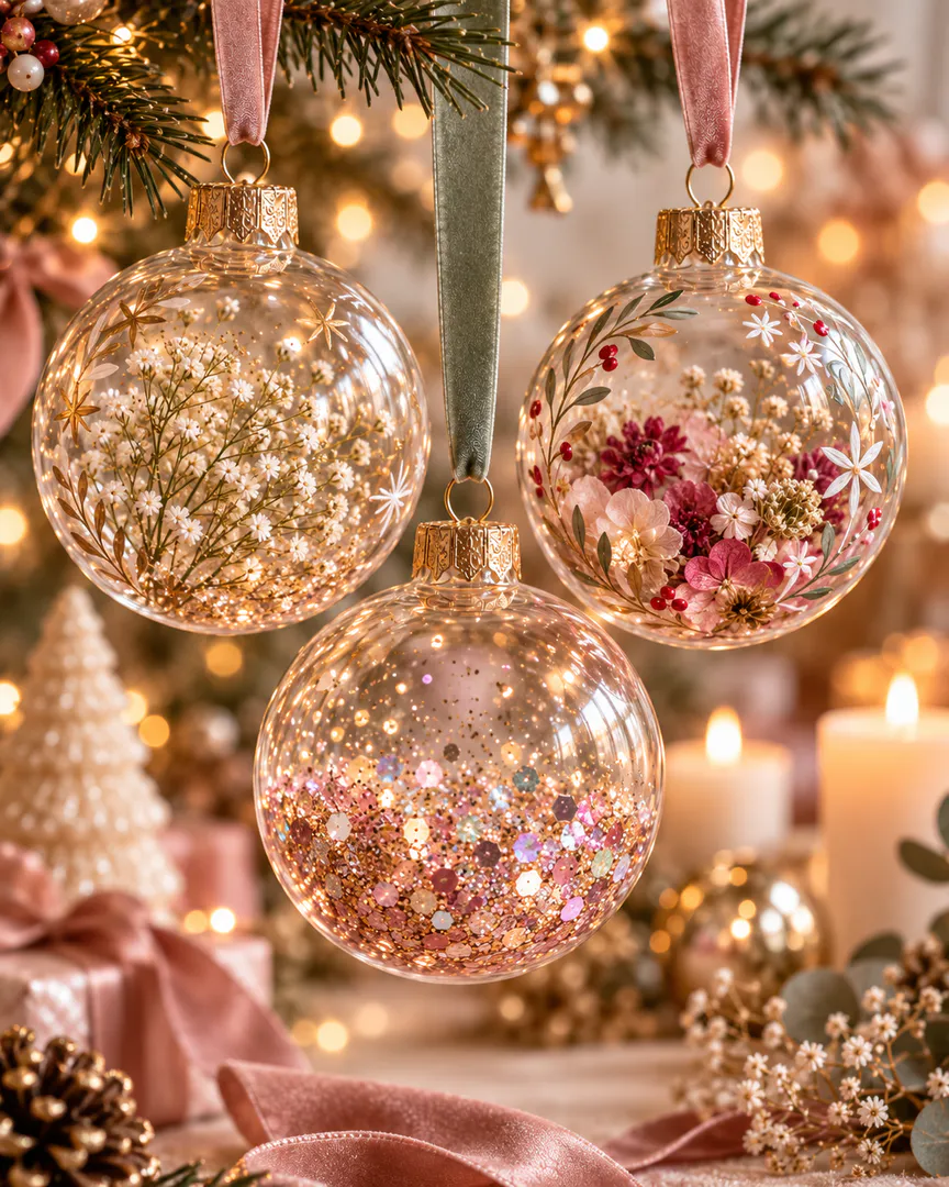 3er Set Weihnachtskugeln gestalten